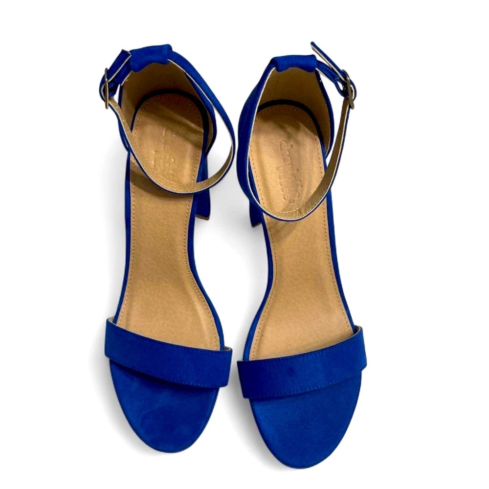 Royal Blue Block Heels